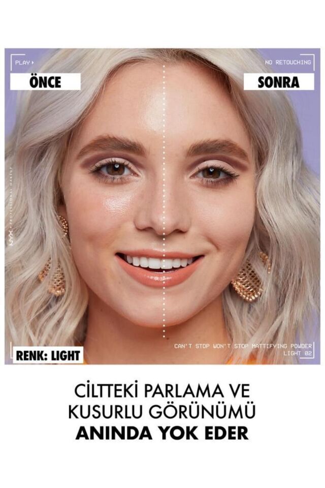 NYX Professional Makeup  Can’t Stop Won’t Stop Matlaştırıcı Pudra- Light