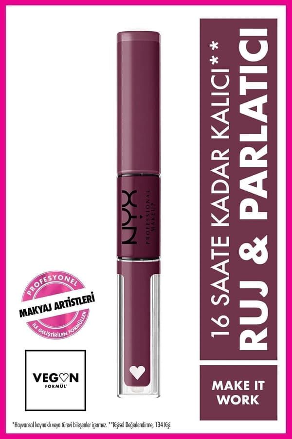 NYX Professional Makeup Shine Loud High Shine Lip Color Make It Work - Dudak Parlatıcısı