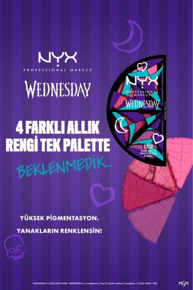 NYX Professional Makeup Wednesday Özel Koleksiyonu 4'lü Allık Paleti