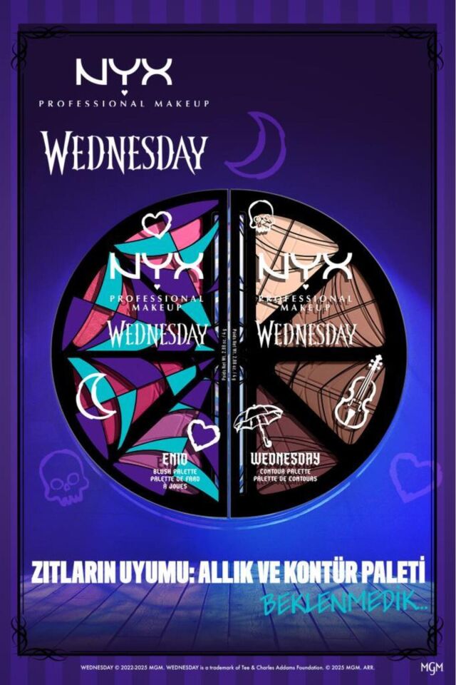 NYX Professional Makeup Wednesday Özel Koleksiyonu 4'lü Allık Paleti
