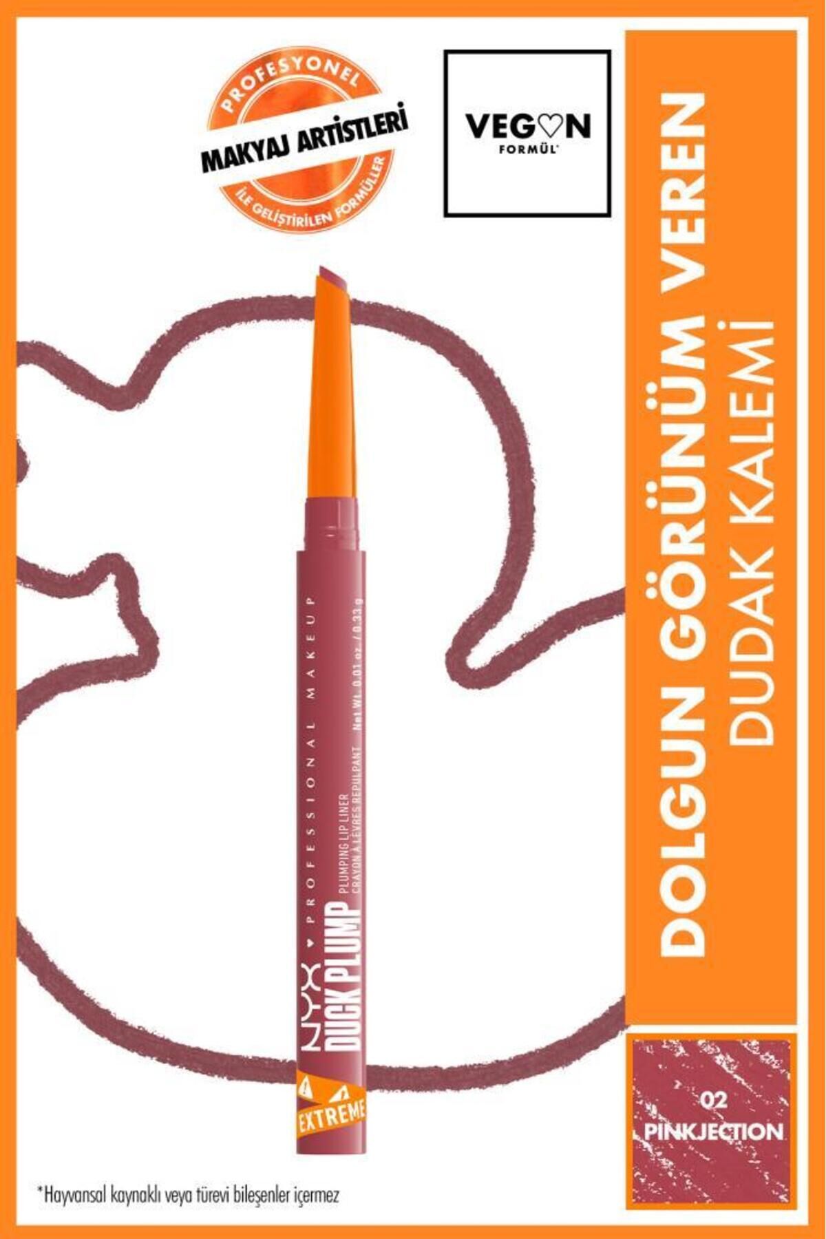 NYX Professional Makeup Duck Plump Dolgun Görünüm Veren Dudak Kalemi - 02 Pinkjection