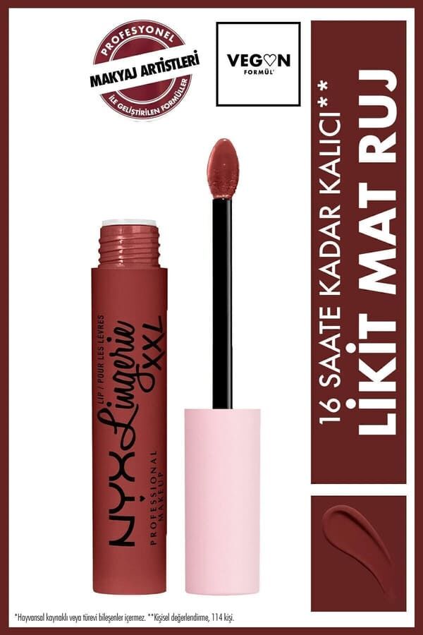 NYX Professional Makeup  Likit Mat Ruj - Lip Lingerie Xxl Matte Liquid Lipstick Straps Up