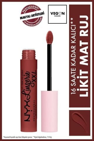 NYX Professional Makeup  Likit Mat Ruj - Lip Lingerie Xxl Matte Liquid Lipstick Straps Up
