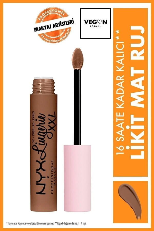 NYX Professional Makeup  Lip Lingerie Xxl Mat Likit Ruj Hot Caramelo