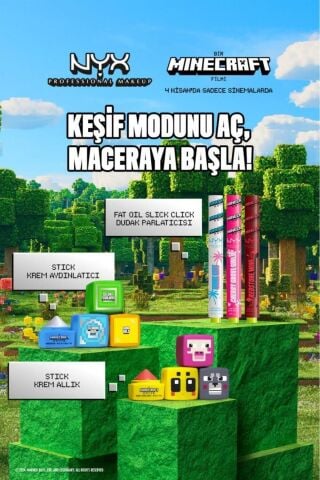 NYX Professional Makeup Minecraft Özel Koleksiyon Stick Dudak Parlatıcısı - 03 Redstone Mine