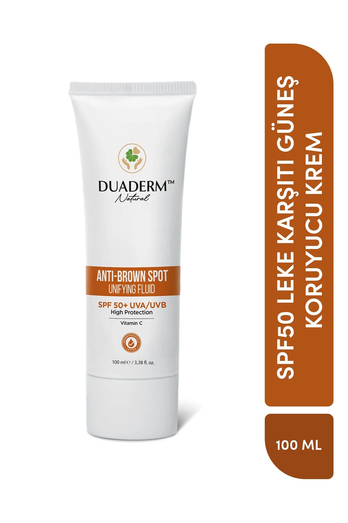 Leke Karşıtı Yüksek Koruma Anti-Brown Vücut Güneş Kremi SPF 50+ (Vitamin C + UVA UVB)100ml