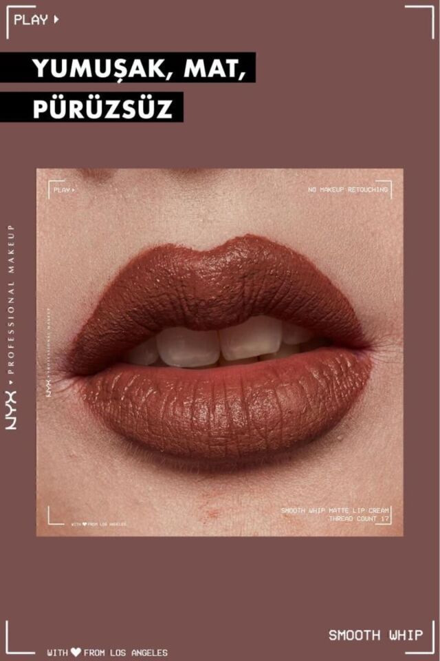 NYX Professional Makeup Smooth Whip Kremsi Likit Mat Ruj - Thread Count