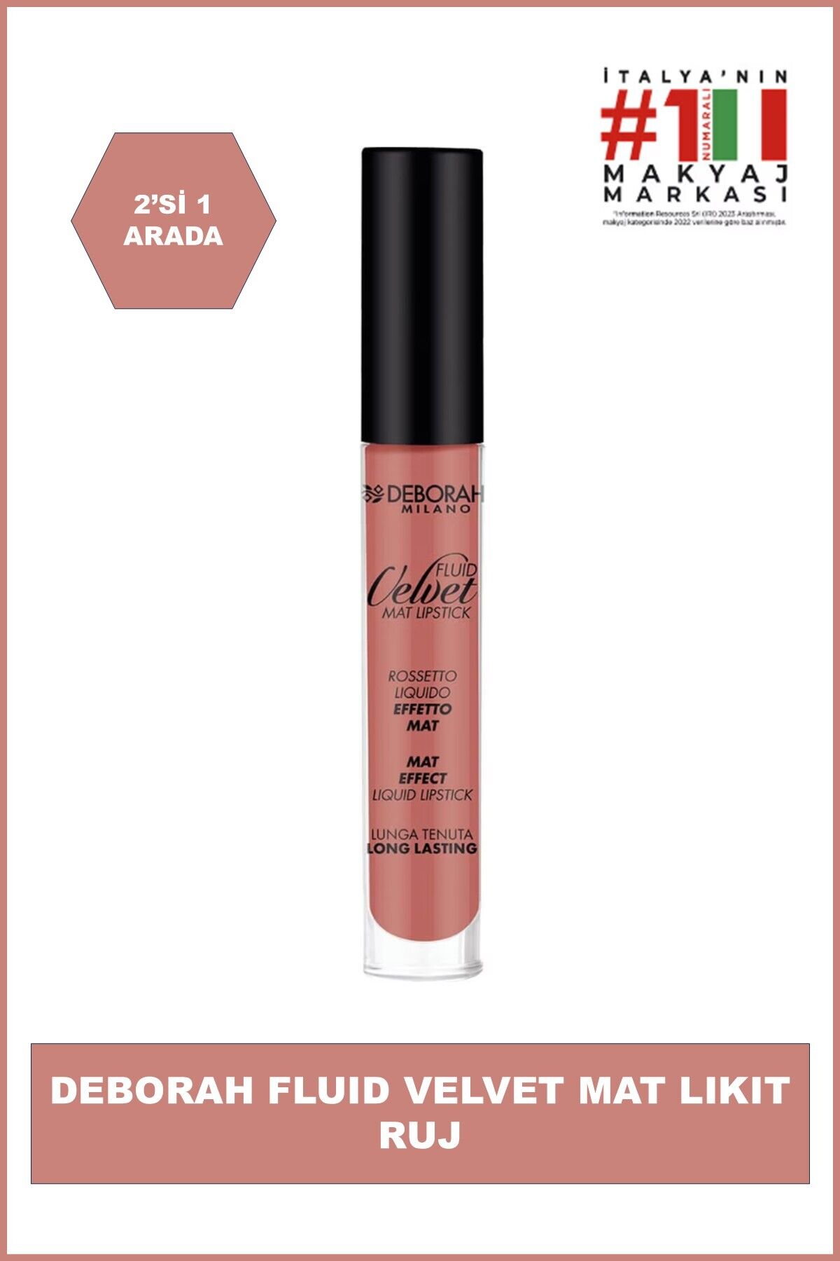 Fluid Velvet Mat Likit Ruj No: 1