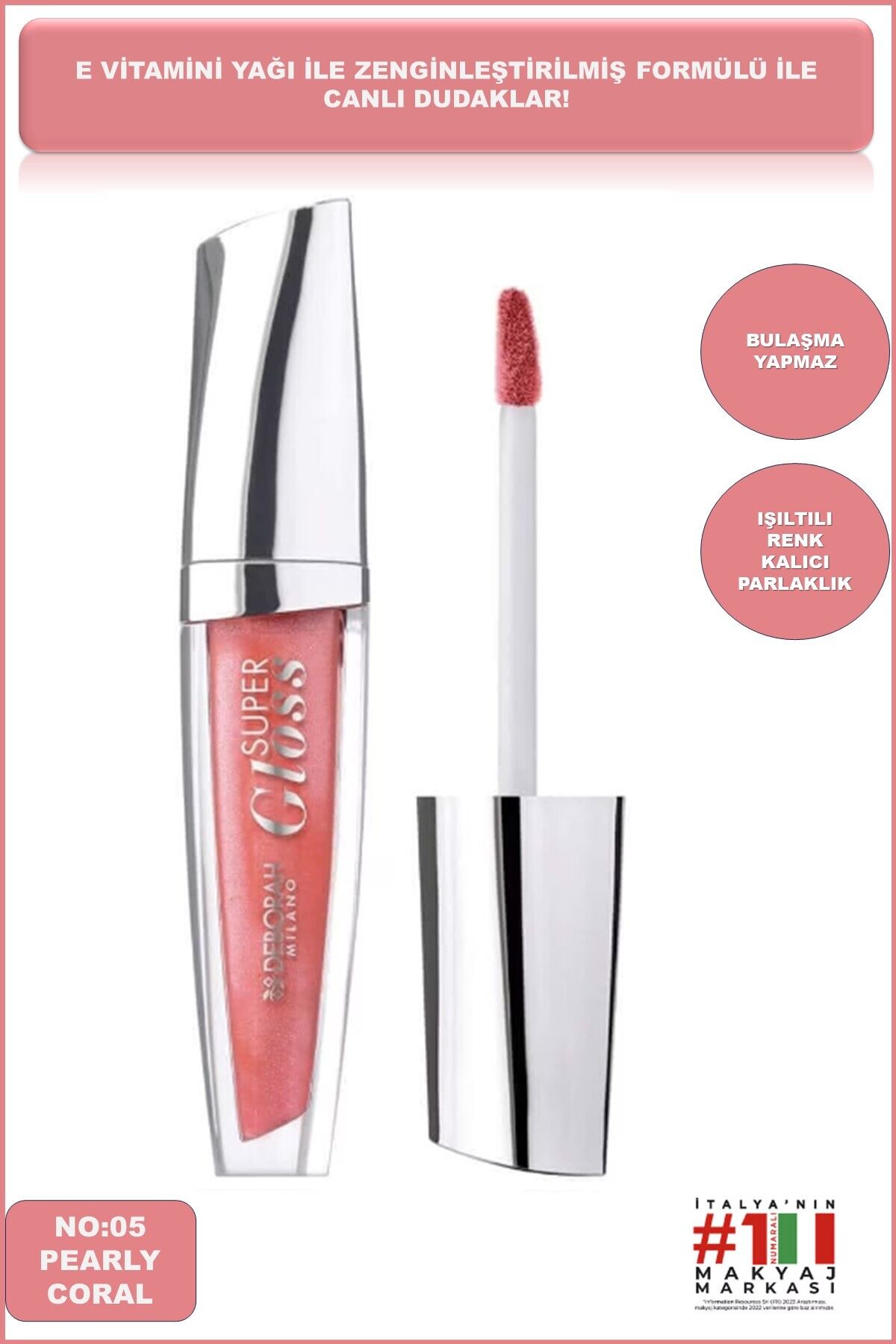 Milano No: 05 Pearly Coral Super Gloss
