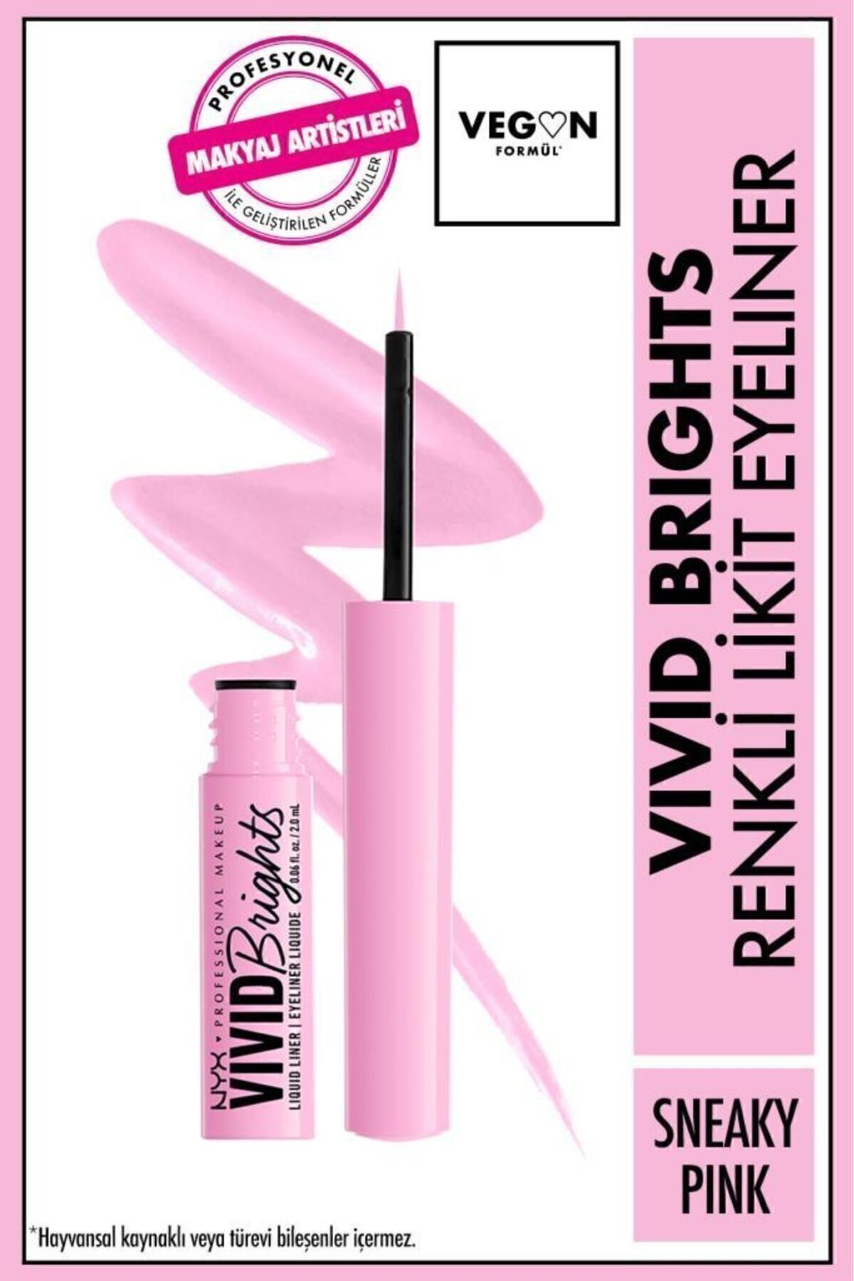 Vivid Brights Likit Eyeliner - Ghosted Green Sneaky Pink