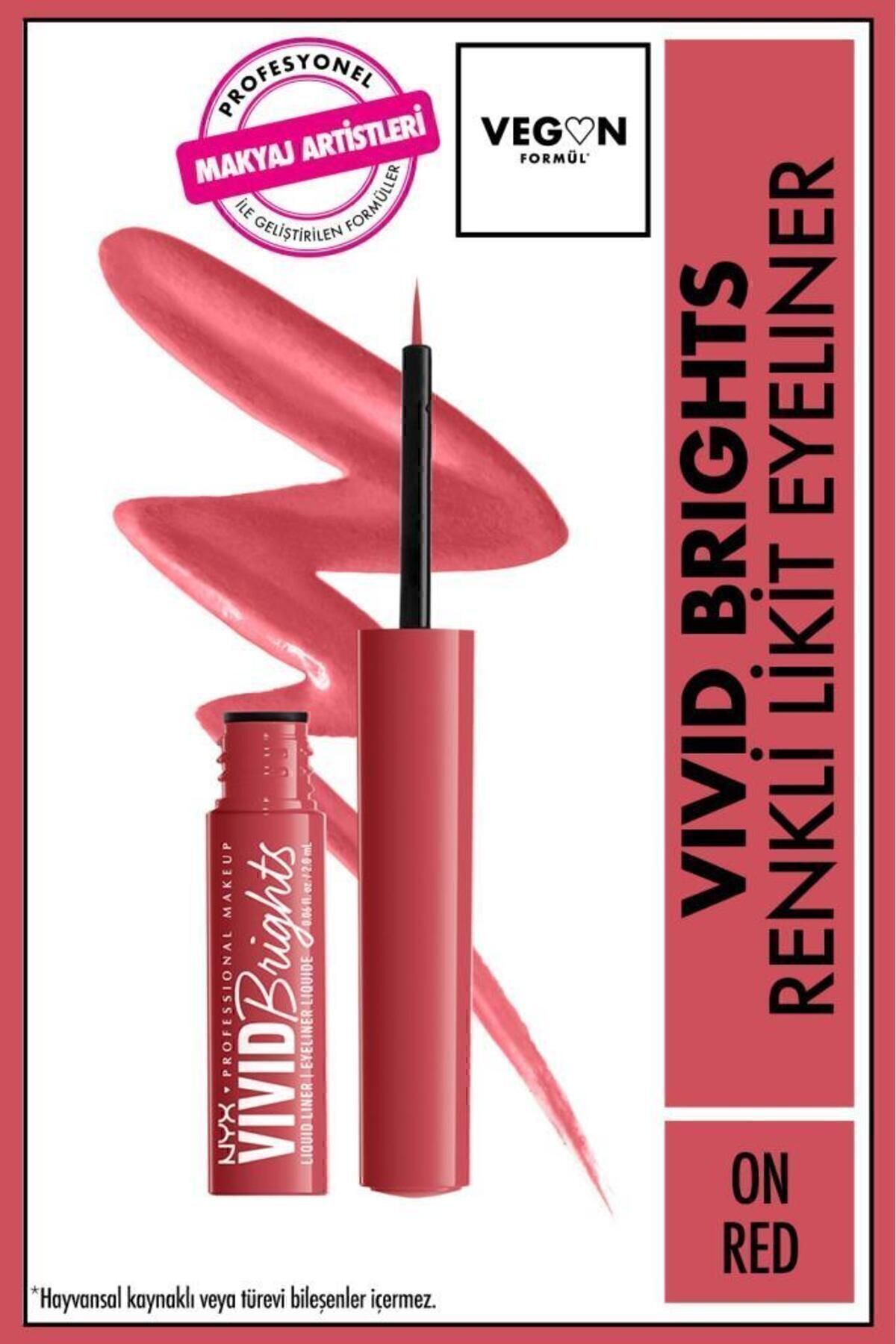 Vivid Brights Likit Eyeliner - Ghosted Green On Red