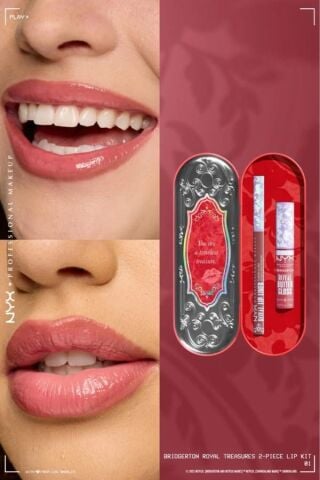 NYX Professional Makeup  Bridgerton Koleksiyonu Royal Dudak Seti - Peony Passion And Cupids Secret