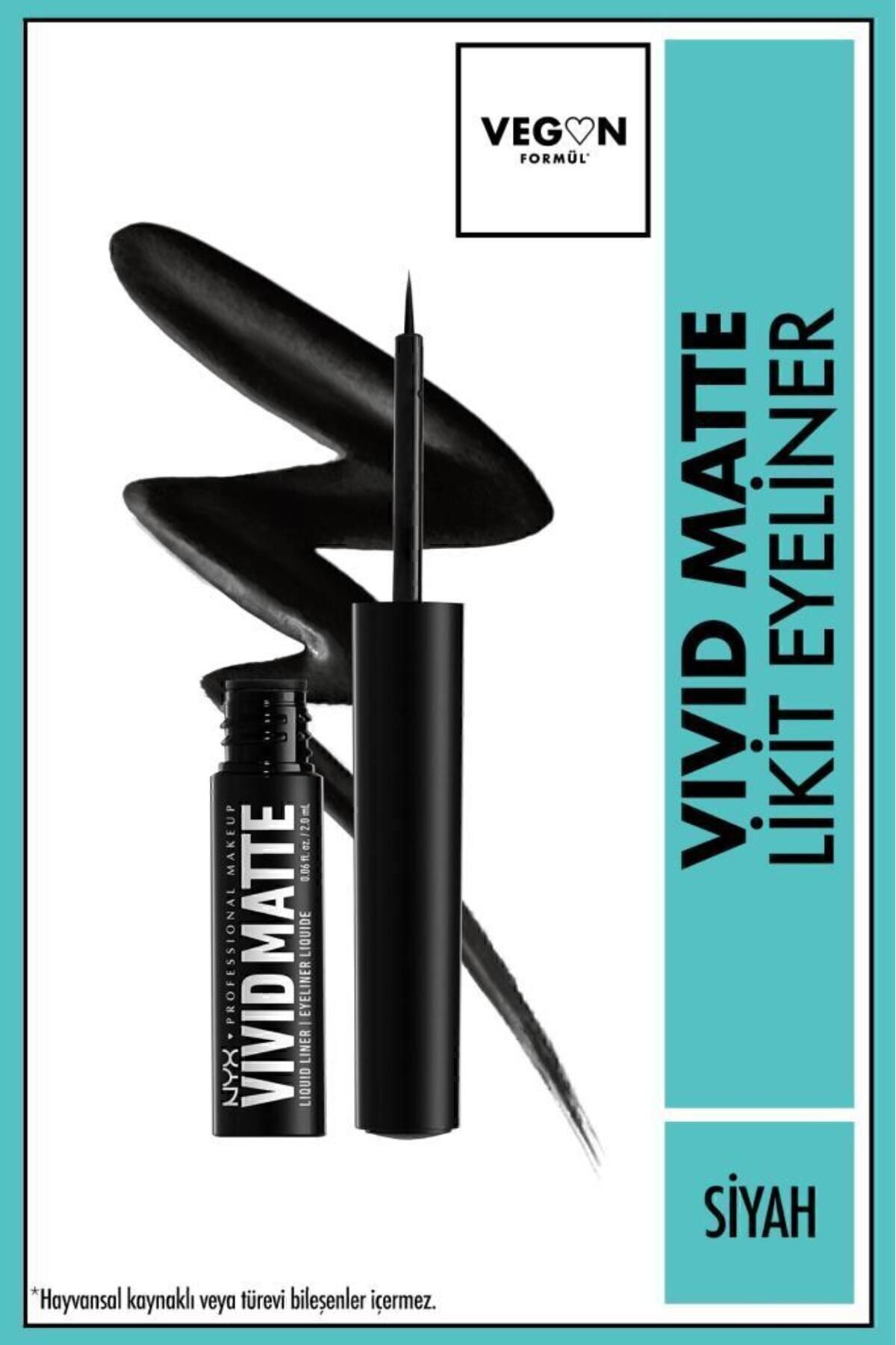 Vivid Matte Likit Eyeliner - Siyah Siyah