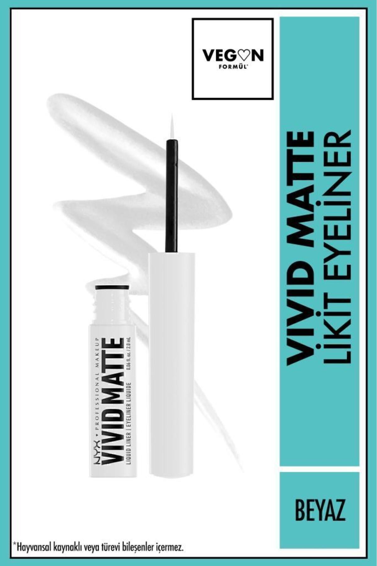 Vivid Matte Likit Eyeliner - Siyah Beyaz