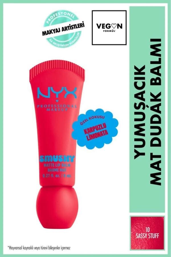 NYX Professional Makeup Smushy Yumuşacık Mat Dudak Balmı - 10 Sassy Stuff