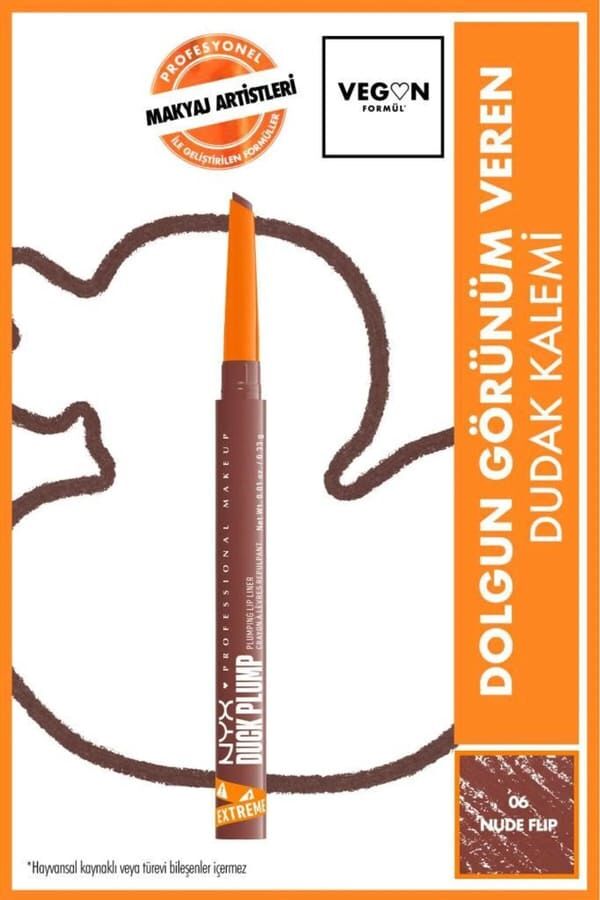 NYX Professional Makeup Duck Plump Dolgun Görünüm Veren Dudak Kalemi - 06 Nude Flip