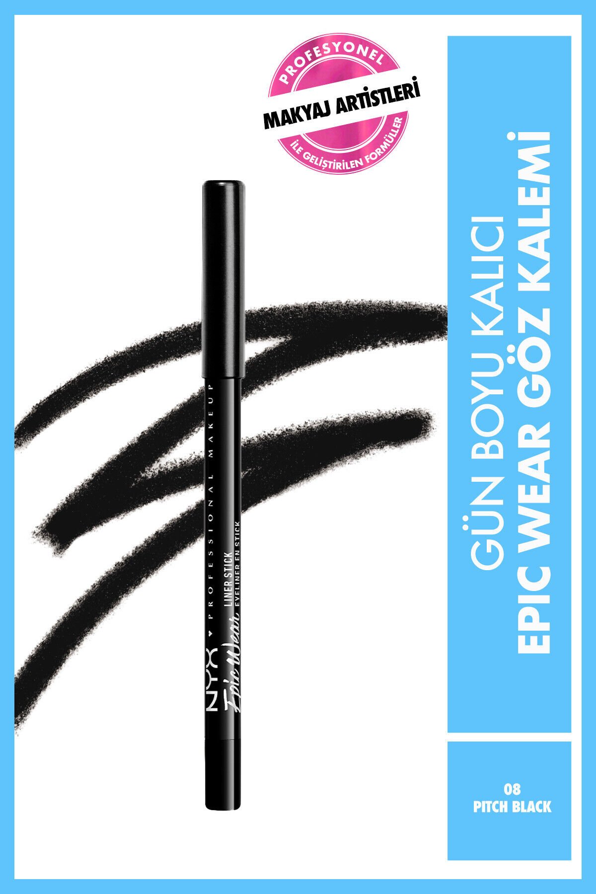 NYX Professional Makeup  Epic Wear Liner Sticks Göz Kalemi - Pitch Black Pitch Black