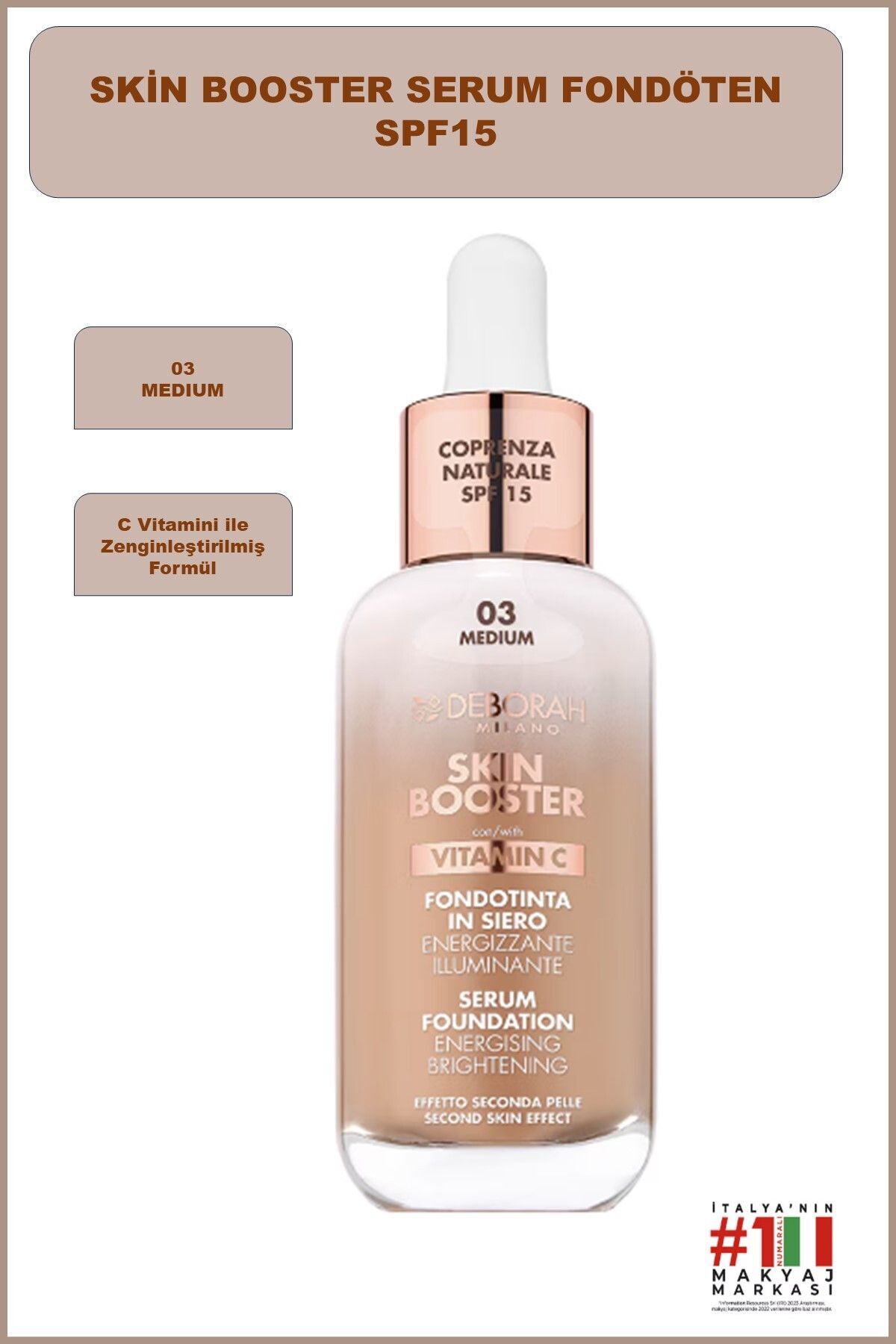 Deborah Milano Skin Booster Serum Fondöten 03