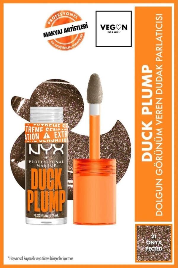 NYX Professional Makeup Duck Plump Dolgun Görünüm Veren Dudak Parlatıcısı - 21 Onyx Pected