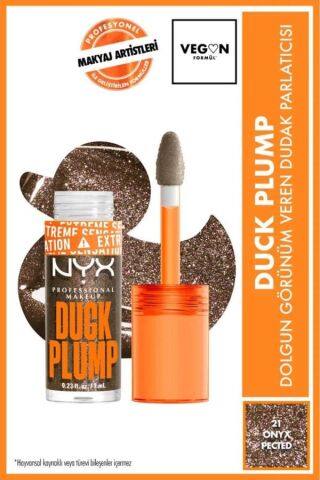 NYX Professional Makeup Duck Plump Dolgun Görünüm Veren Dudak Parlatıcısı - 21 Onyx Pected