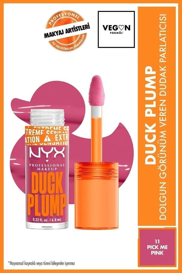 NYX Professional Makeup  Duck Plump Dolgun Görünüm Veren Dudak Parlatıcısı - 11 Pick Me Pink