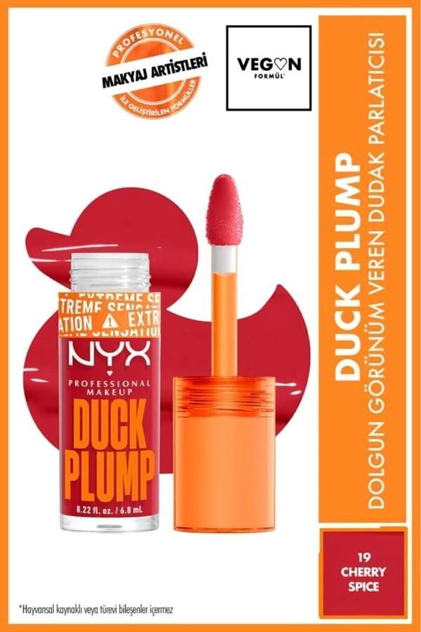 NYX Professional Makeup Duck Plump Dolgun Görünüm Veren Dudak Parlatıcısı - 19 Cherry Spice