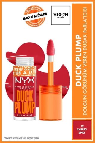 NYX Professional Makeup Duck Plump Dolgun Görünüm Veren Dudak Parlatıcısı - 19 Cherry Spice