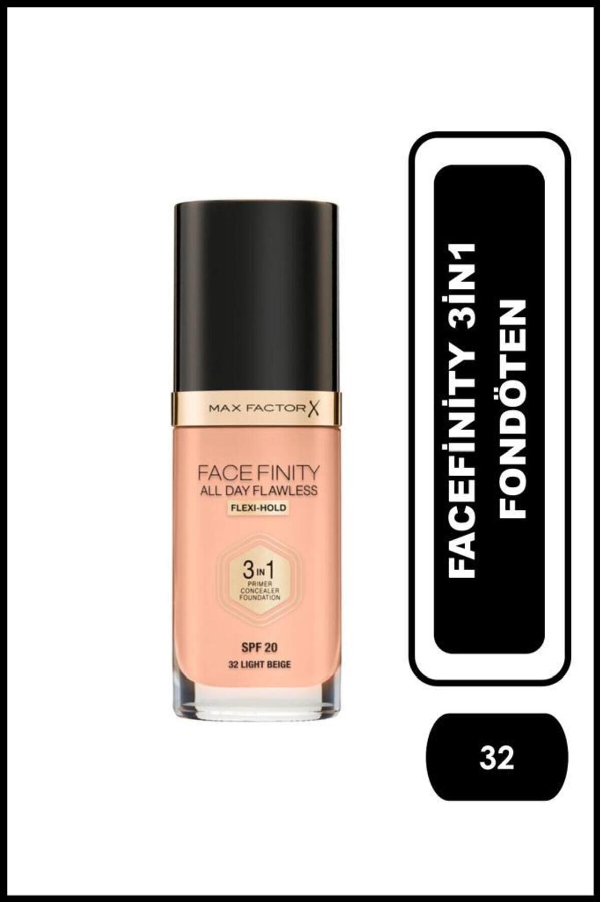 Max Factor Fondöten - Facefinity All Day Flawless Foundation 32 Light Beige