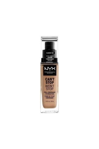NYX Professional Makeup  Fondöten - Can't Stop Won't Stop Full Coverage Foundation 12 Classical Tan