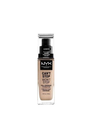 NYX Professional Makeup  Fondöten - Can't Stop Won't Stop Full Coverage Foundation 02 Alabaster