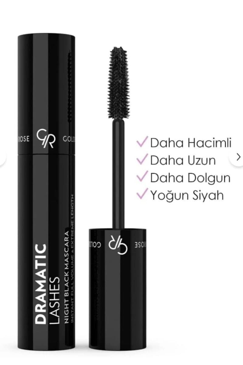 Golden Rose Dramatic Lashes Night Black Mascara - Yoğun Hacim : ve Uzunluk Veren Siyah Maskara