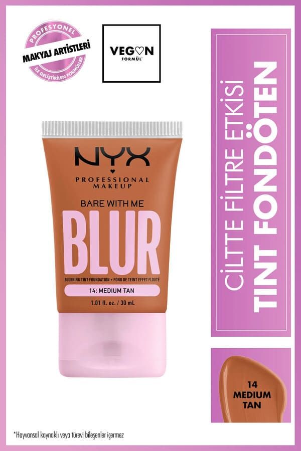 NYX Professional Makeup Yüz Şekillendirme ve Kontür İçin Filtre Etkili Fondöten – 14 Medium Tan