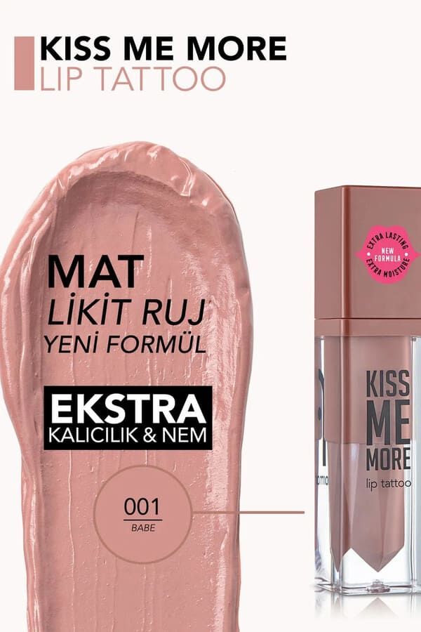 Flormar  Uzun Süre Kalıcı Mat Ruj - Kiss Me More-001 BABE
