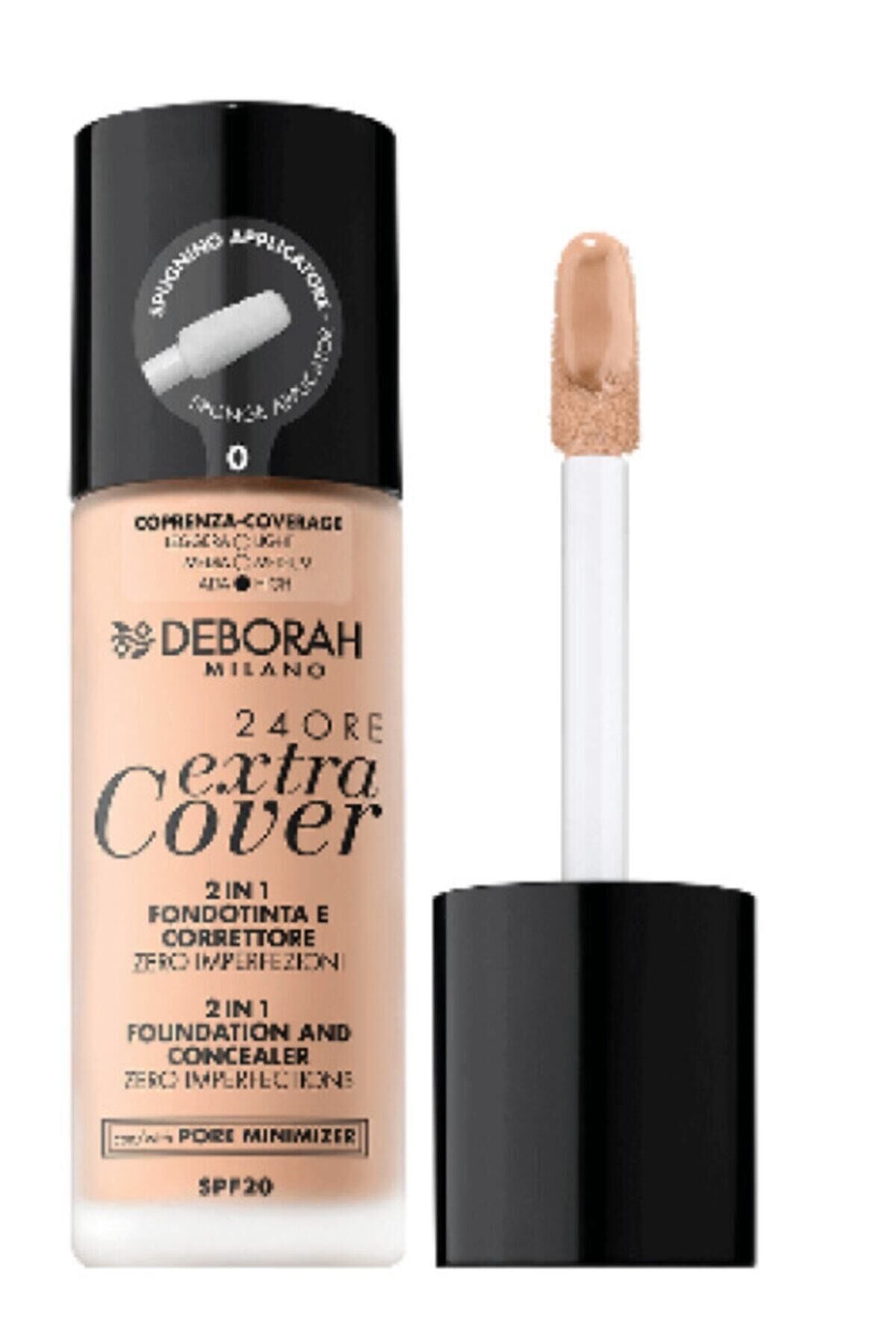 Deborah Milano 24 Ore Extra Cover Fondöten No: 0 Fair Rose