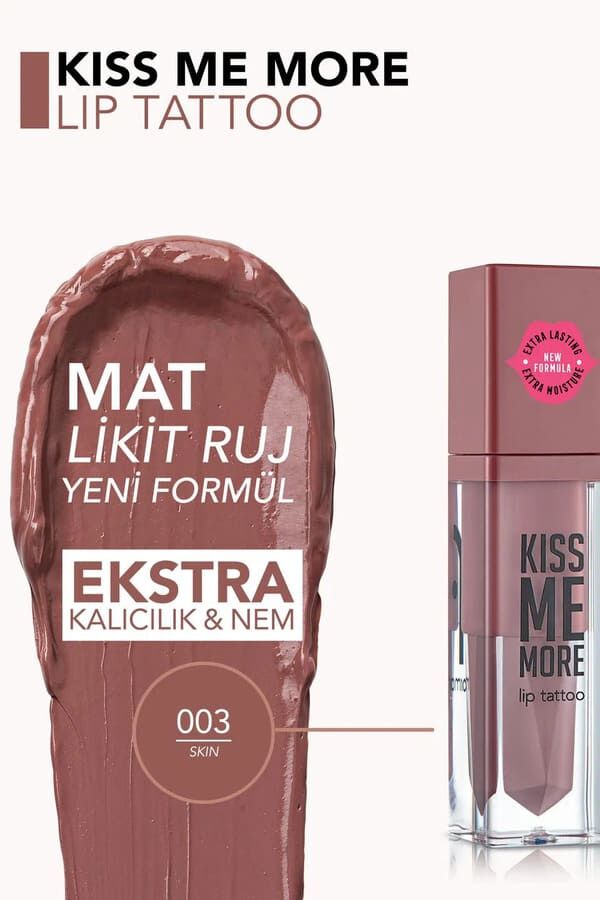 Flormar  Uzun Süre Kalıcı Mat Ruj - Kiss Me More - 003 Skın
