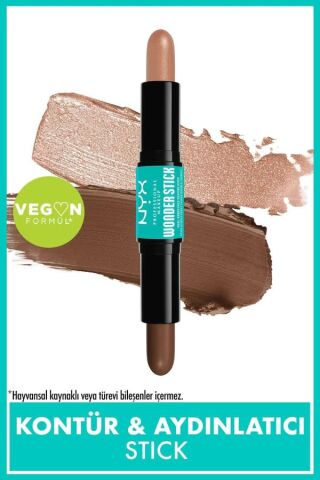 NYX Professional Makeup  Wonder Stick Çift Taraflı Krem Kontür & Aydınlatıcı Stick - Medium