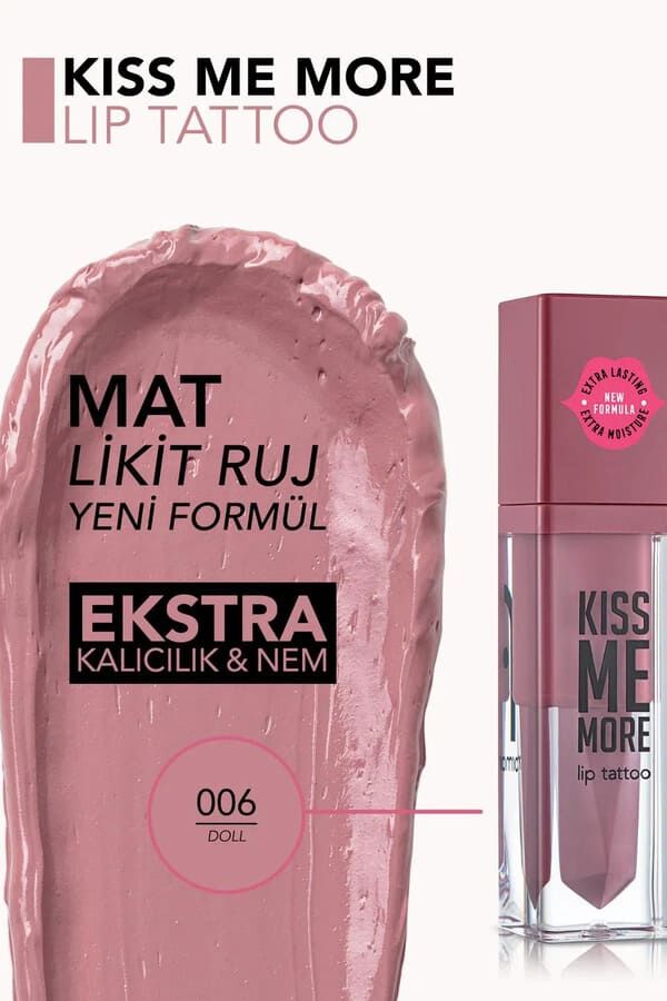 Flormar  Uzun Süre Kalıcı Mat Ruj - Kiss Me More - 006 Doll