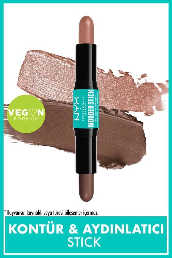 NYX Professional Makeup Wonder Stick Çift Taraflı Krem Kontür & Aydınlatıcı Stick - Light Medium