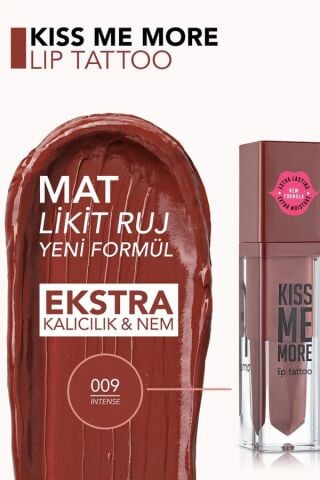 Flormar  Uzun Süre Kalıcı Mat Ruj - Kiss Me More - 009 Intense