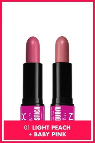 NYX Professional Makeup Wonder Stick Çift Taraflı Krem Allık Stick - Light Peach And Baby Pink