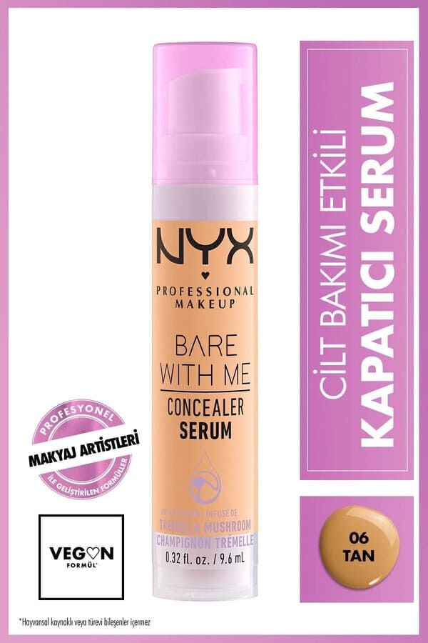 NYX Professional Makeup Bare With Me Kapatıcı Serum 06 Tan Concealer