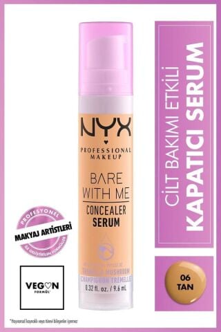 NYX Professional Makeup Bare With Me Kapatıcı Serum 06 Tan Concealer