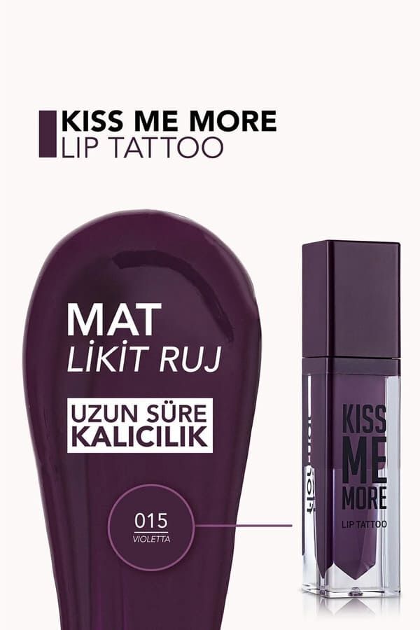 Flormar  Uzun Süre Kalıcı Mat Ruj - Kiss Me More - 015 Violetta