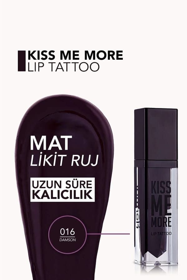 Flormar  Uzun Süre Kalıcı Mat Ruj - Kiss Me More - 016 Damson