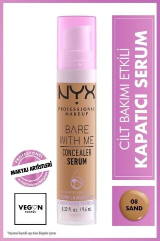 NYX Professional Makeup  Bare With Me Kapatıcı Serum 08 Sand Concealer