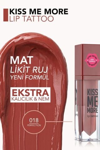 Flormar  Uzun Süre Kalıcı Mat Ruj - Kiss Me More - 018 Perfection