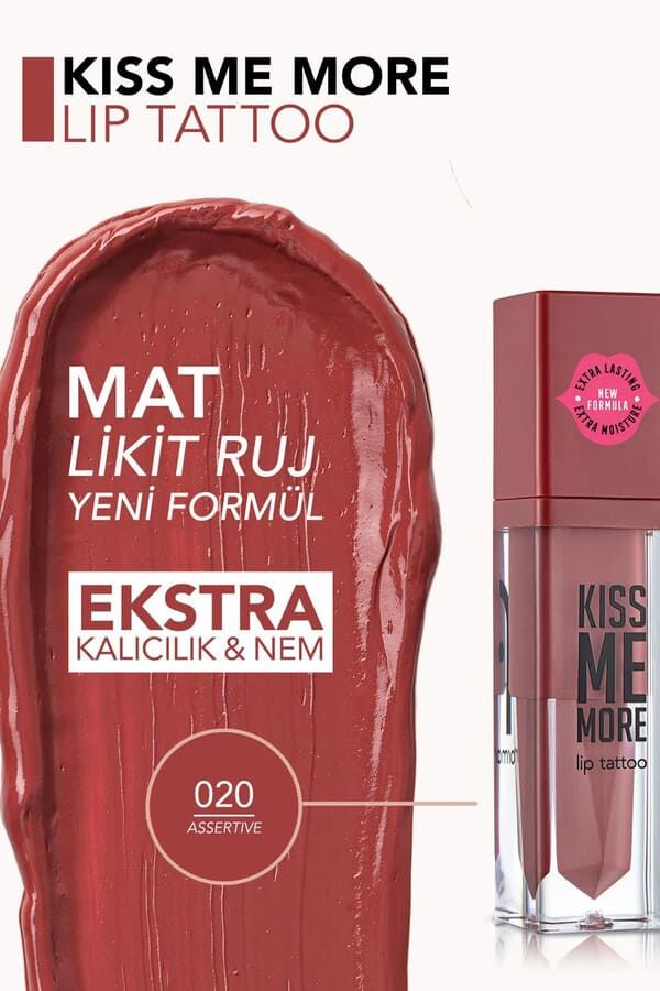 Flormar  Uzun Süre Kalıcı Mat Ruj - Kiss Me More - 020 Assertive