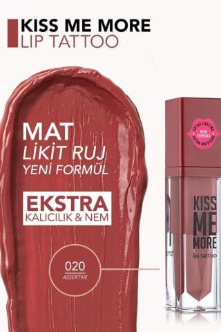Flormar  Uzun Süre Kalıcı Mat Ruj - Kiss Me More - 020 Assertive