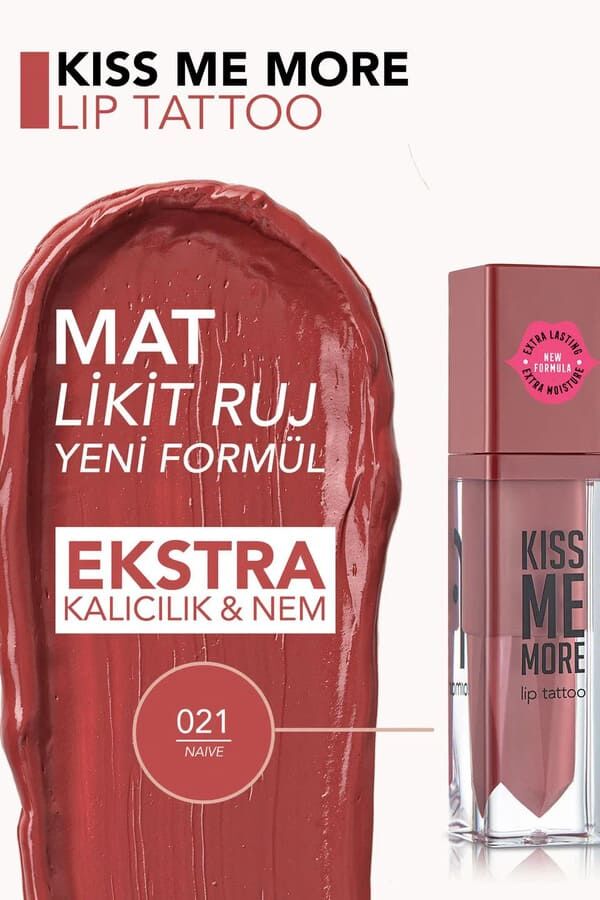 Flormar  Uzun Süre Kalıcı Mat Ruj - Kiss Me More - 021 Naive