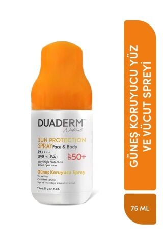 Duaderm Güneş Koruyucu Sprey Yüz ve Vücut SPF50+ 75 ml